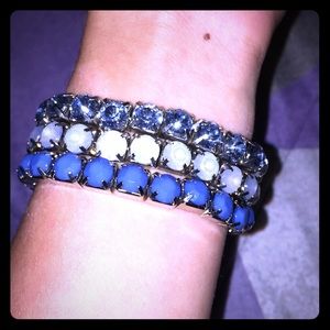 3 gem bracelets
